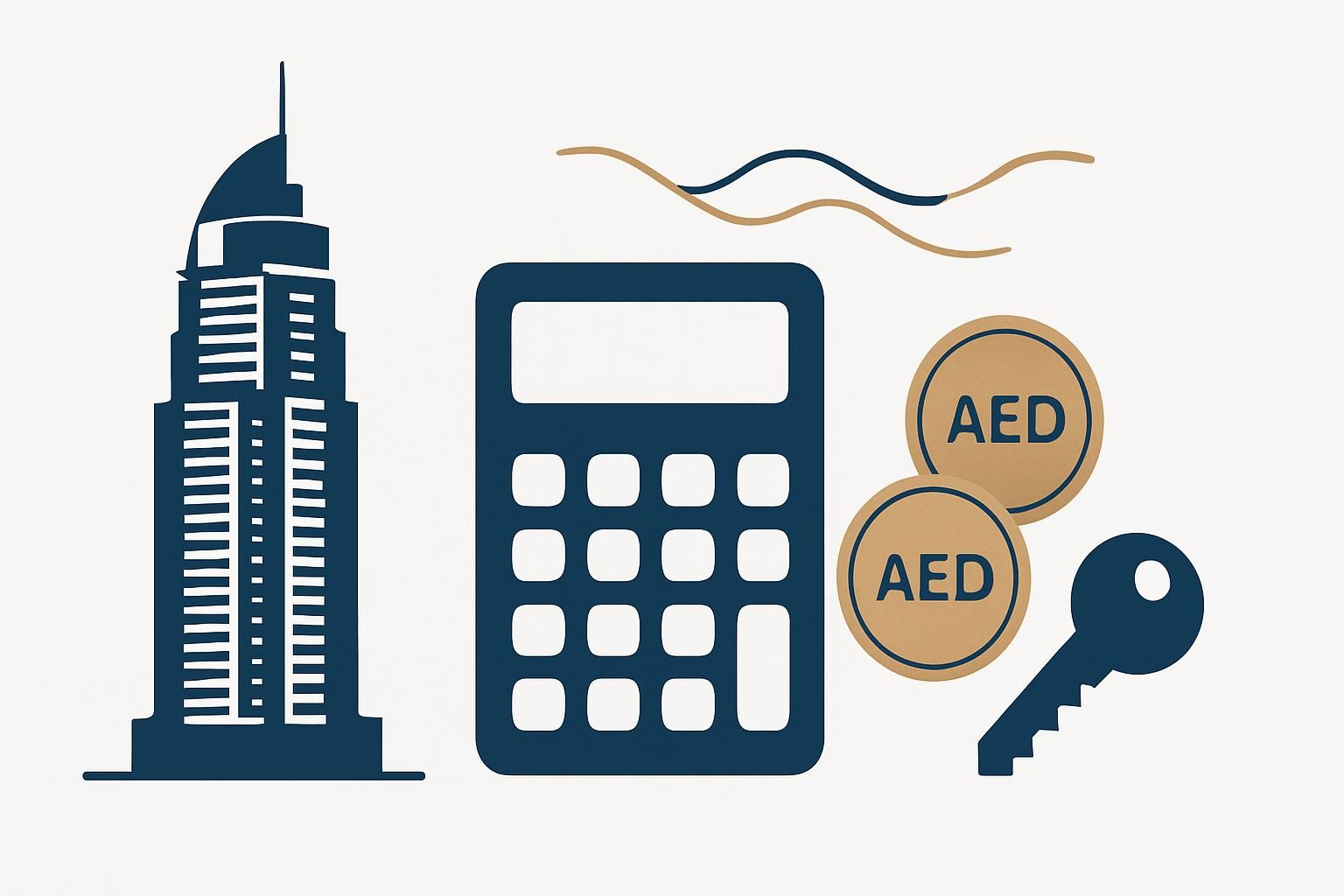 Dubai apartment investment cash flow calculation with rent and mortgage